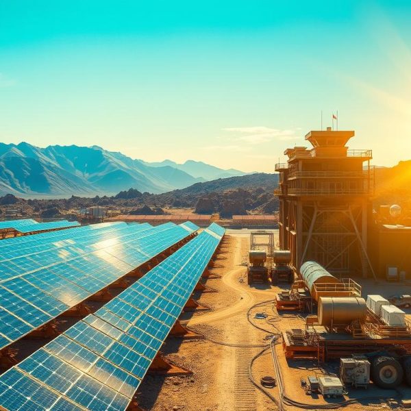 ماینینگ با نیروگاه خورشیدی